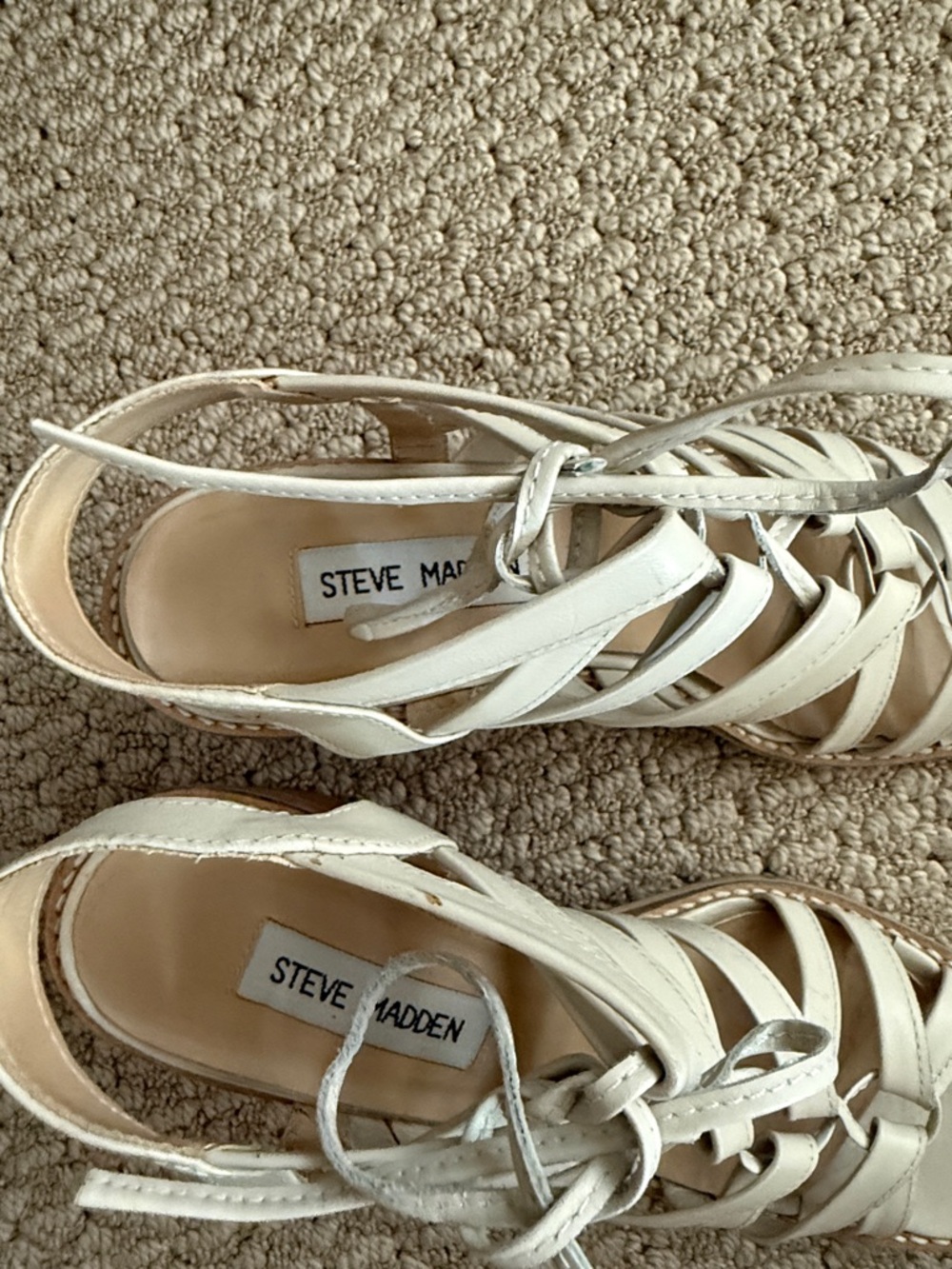 Vintage Steve Madden Greek Lace-up Style Block Heel Sandals , SZ 6 - Picture 5 of 10